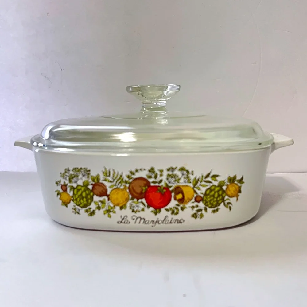 Corning Ware LA MARJOLAINE Spice O Life 2 Quart Casserole &‎ Lid A2B